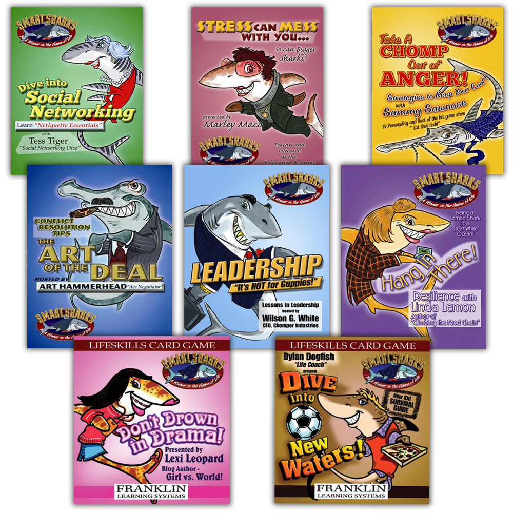 Smart Sharks Set of 8 Card Games