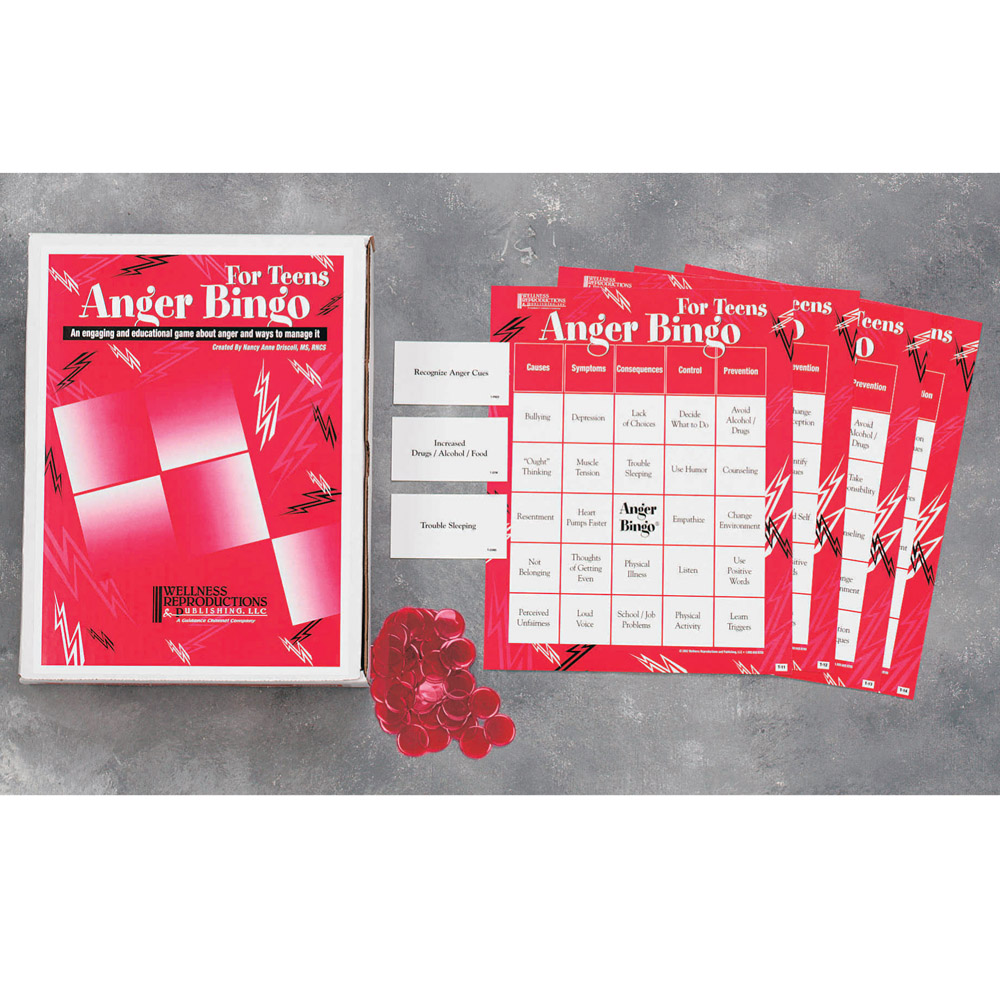 Anger Bingo Game for Teens