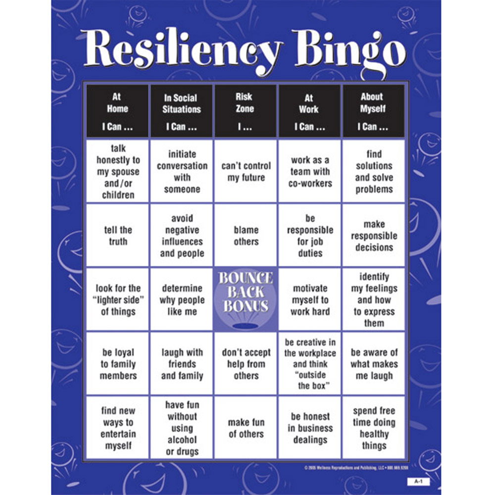 Resiliency BINGO! Game for Adults