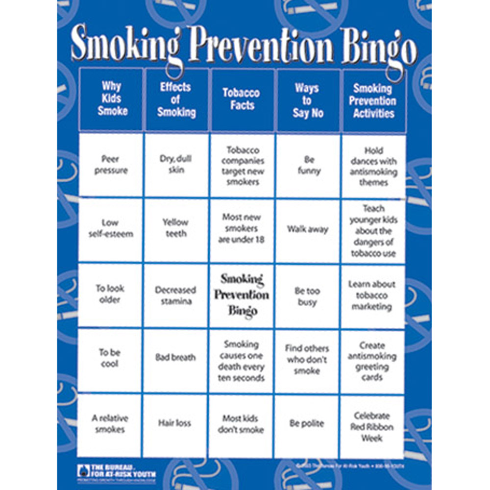 Smoking Prevention Bingo Game