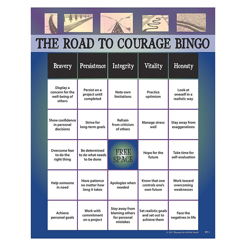 The Road to Courage   Teen Bingo Game