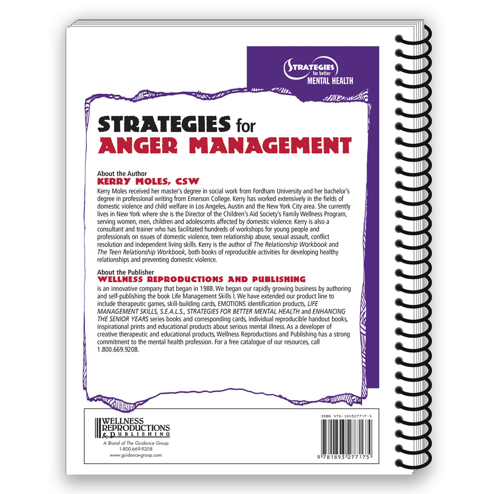 Strategies for Anger Management Workbook & Cards Set