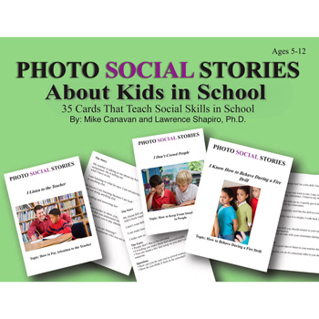 Photo Social Stories Cards About Kids in School Card Game