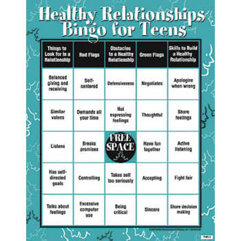 Healthy Relationships Bingo Game for Teens