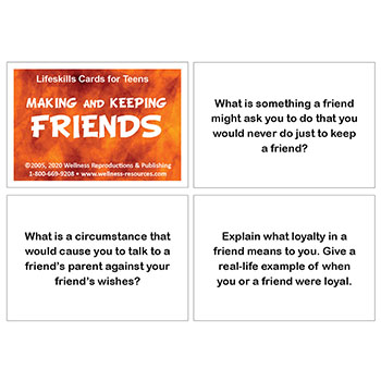 Lifeskills Cards for Teens: Making and Keeping Friends