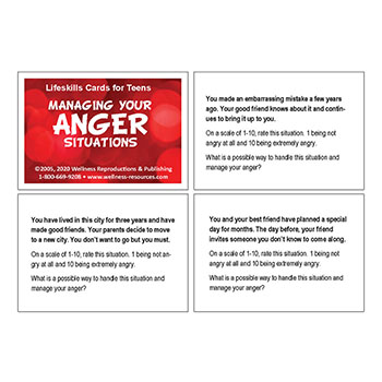 Lifeskills Cards for Teens: Managing Your Anger Situations