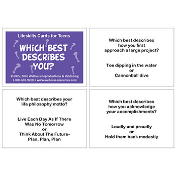 Lifeskills Cards for Teens: Which Best Describes You?