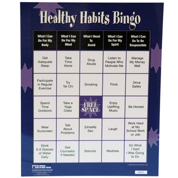 Healthy Habits Bingo Game